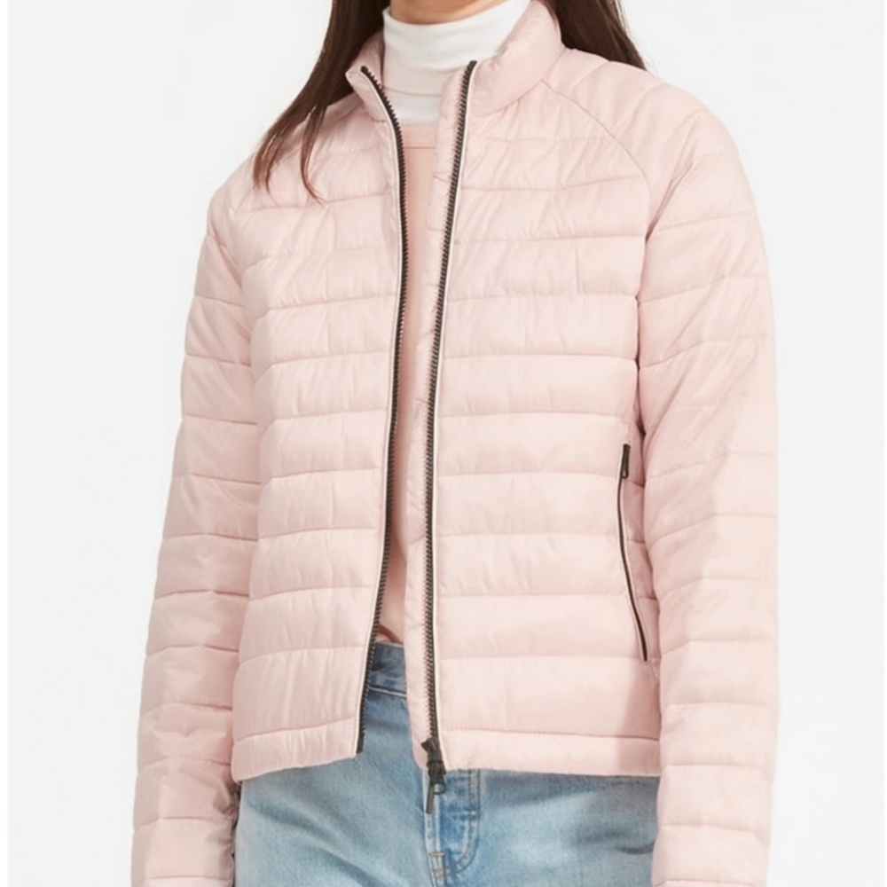 Everlane The ReNew Lightweight Puffer Pink Jacket